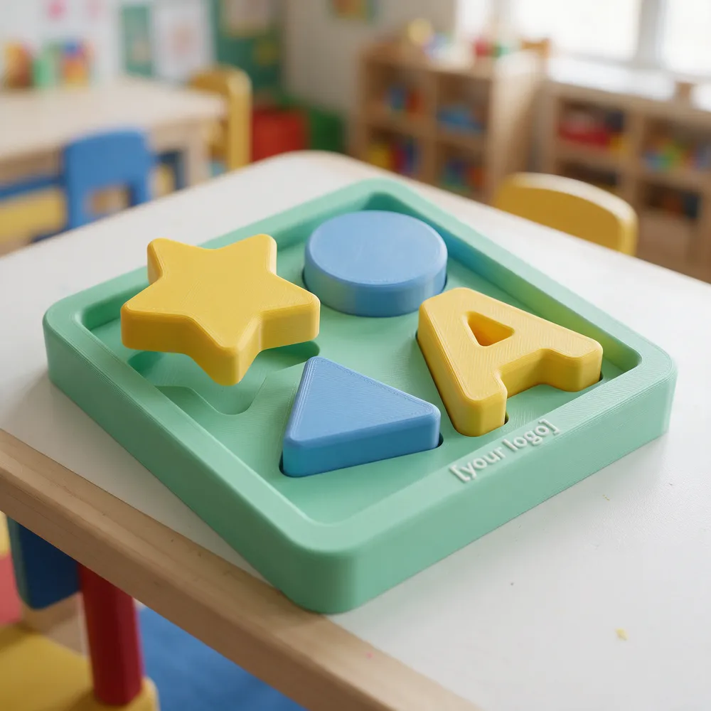 Puzzle edukasi berlogo